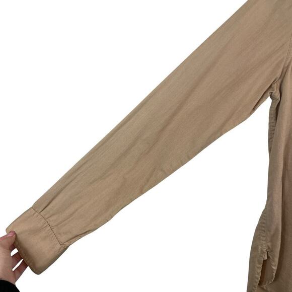 Double RL RRL Ralph Lauren Cotton Button Up Long Sleeve Utility Shirt Brown Sz 4 - Picture 5 of 11